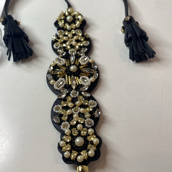 kate spade Belt: desert garden gemstone & leather headband choker or belt NWT - Picture 6 of 13